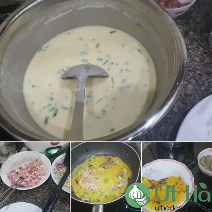Nhân tôm thịt đúc bánh xèo