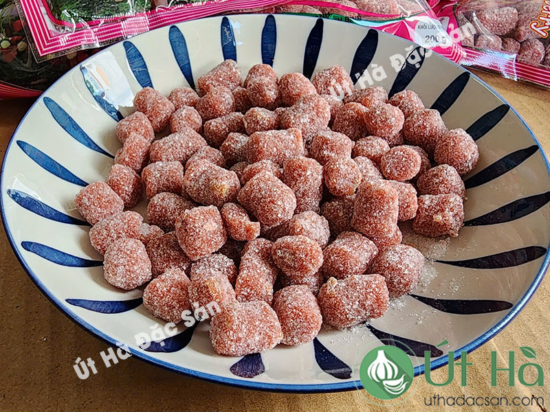 Kẹo Dâu Tây Đà Lạt phủ đường cát