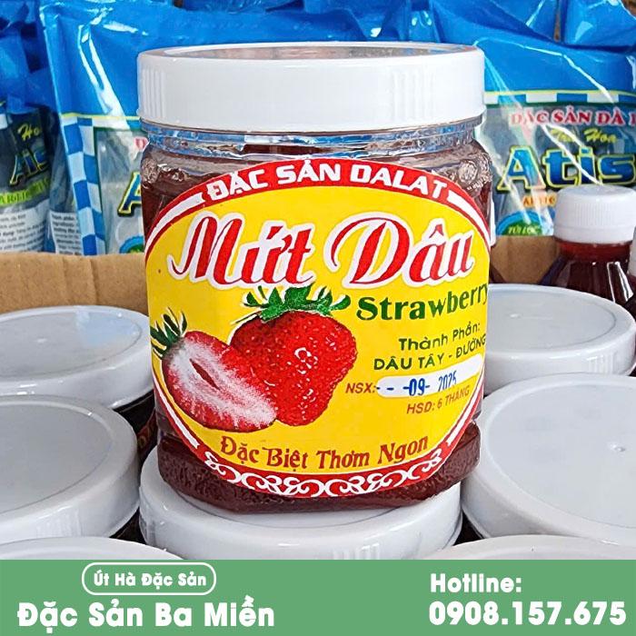 Mứt Dâu Tây Đà Lạt tại Út Hà Đặc Sản