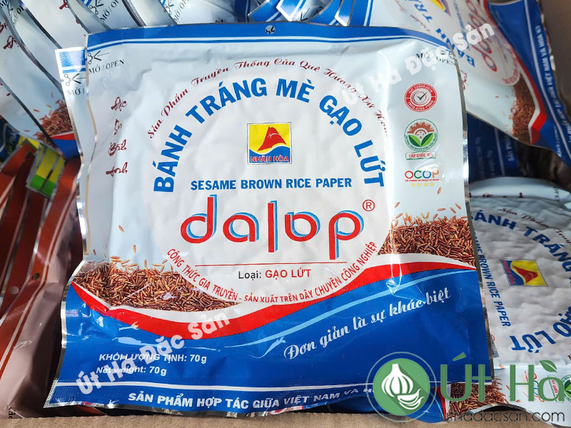 Bánh Tráng Mè Gạo Lứt Dalop Bình Định